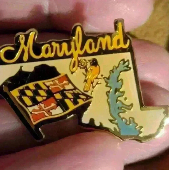 Maryland Flag  Oriole Vintage Lapel Pin - Picture 1 of 2